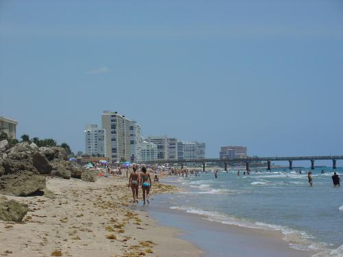 Deerfield Beach Rocks - The rocks on the Beach at Deerfield, Florida.