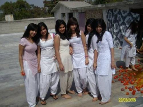 white dress in holi festival  - weared white dress in holi festival.