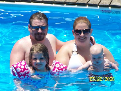 Family Photo - All of us in the pool this summer