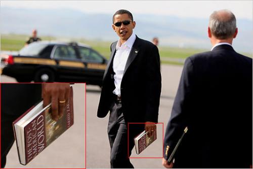 notice the book - What is Obama reading these days?