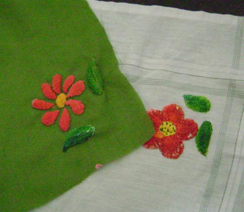 painting - emboss on fabric