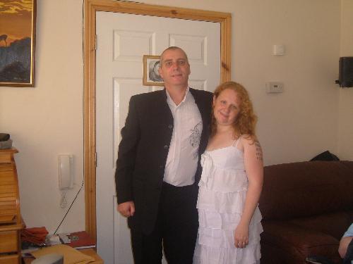 Me and my partner all dressed up for a family wedd - Me and my partner