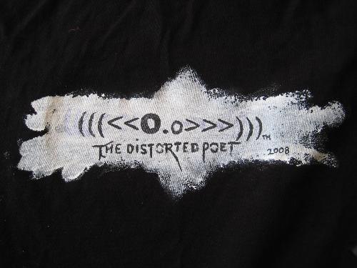 The Distorted Poet Trademark Logo Tshirt - The Distorted Poet, Michael G. Stone's T-Shirt Logo 2008. Michael G. Stone is an American published author.