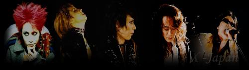 X-Japan - A collage of individual pictures of the members of X-Japan. I made this using photoshop 6.