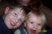 My Son and my Niece Ally - Elijah and Ally chillin and being as cute as pie. They're more like brother and sister than cousins.