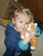 My niece Allison - Ally and her kit-kit. I love my family!
