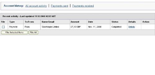 Payment - My payment from slicethepie