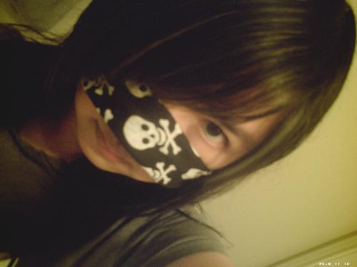 me.. XD - Me with a noseband.. haha Reita from the GazettE has that as his trademark so :P i love the Gazette~   GAZEROCK IS NOT DEAD!