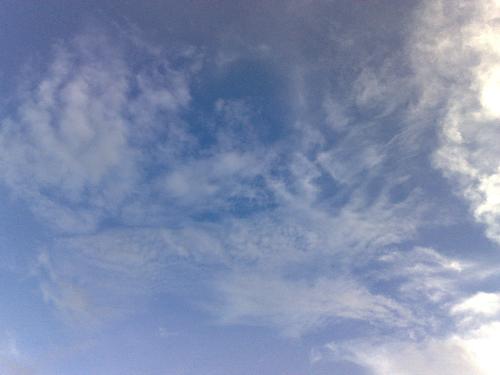 Beautiful Life, Beautiful Sky - A beautiful day with good mood. The sky is blue and the cloud is white. Life is beautiful.