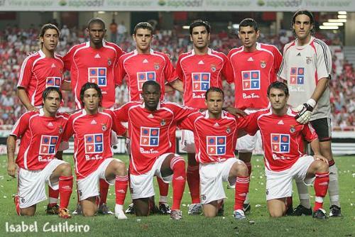 Sport Lisboa e Benfica - The starting eleven of Sport Lisboa E Benfica. From Left to right and top to bottom Rui Costa, Alcides ,Katsouranis , Ricardo Rocha , Anderson, Moretto Miccolli , Nuno Assis , Mantorras , Léo , Karagounis