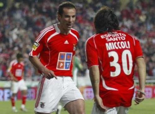 Sport Lisboa e Benfica Petit and Miccoli - Sport Lisboa E Benfica Former players. Petit(international for Portugal) and Miccoli(international for Italy)