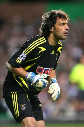 Quim, SLB GoalKeeper - Quim during a champions league game.Sport Lisboa E Benfica's Goalkeeper since 2003/2004, first team regular since 2005/2006. Currently is also Portugal's first Goalkeeper