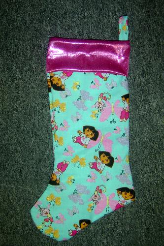Stocking  - This is our daughter&#039;s 3rd Christmas stocking that we have made. We chose Dora because that is what she loves right now so it fits.