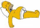 Sleeping - Homer Simpson sleeping. 