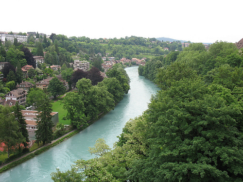 the beautiful Aar River. - this is the photo of the beautiful Aar river that flows through Switzerland.