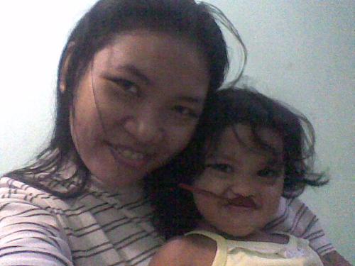 with chloee - she's busy eating when this picture was taken