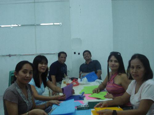 friends bonding - with friends while setting the memorabilias for our school batch anniversary