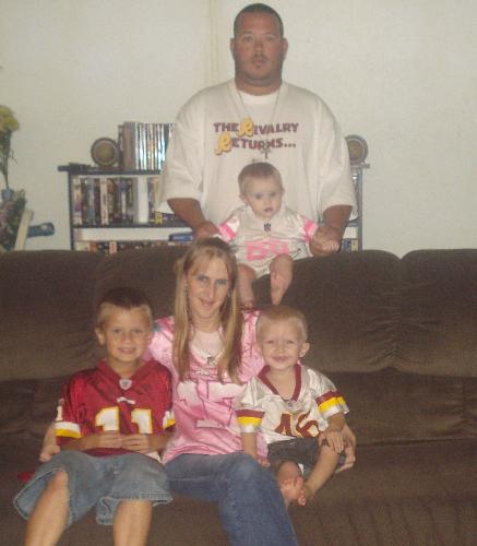 family redskins portrait - We love our skins!!