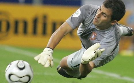 Ricardo stopping a penalty - Ricardo a specialized goalkepper for penalty shoot outs.Here he is stoppin a penalty agains England at hte euro 2004.