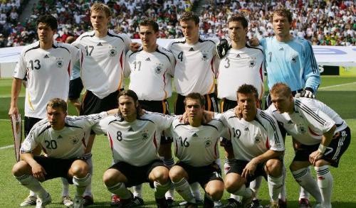 Germany football national team - From Left to Right(top): Ballack, Mertesacker, Klose, Worns, Freidrich, Lehmann  From Left to right(bottom): Podolski, Frings, Lahm, Schneider, Schwensteiger
