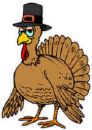 turkey - cartoon dressed up thanksgiving turkey