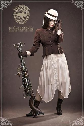 Sci-Fi Huntresses - This is a photoshopped vitage pin-up model.
