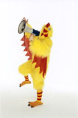 Chicken - Man dancing in chicken suit