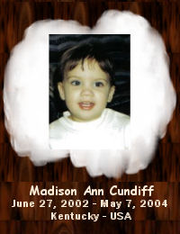 Memorial Pic Of Madi - Madi was a victim of Child Abuse.