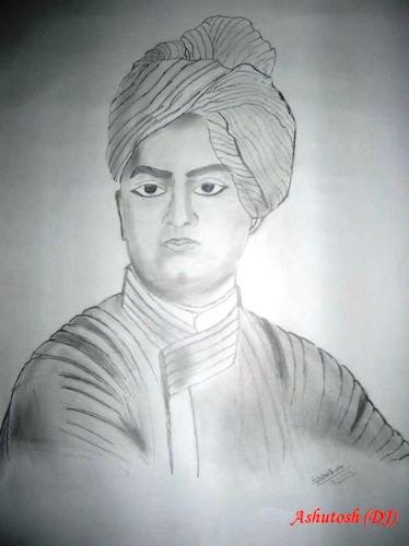 Vivekanand  - I made it long ago too took me a total of 1 and a half hour ( Specially that shading part)