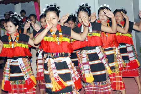 tribal dance - A scene from tribal dance called kabui.