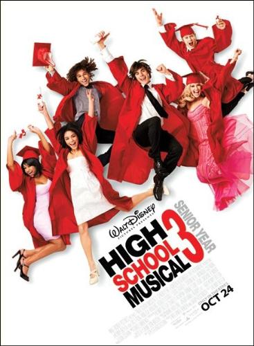 High School Musical 03: Senior Year Poster on Octo - High School Musical 03: Senior Year, which aired october 24. The graduators are jumping in the air. 