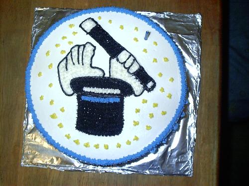 here is a picture of a magic birthday cake that i  - here is a picture of a magic birthday cake that i made