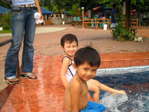 thea and ryan - bosay outing. tin and carlo's bday celebration. they're the only kids on the group. so cute!
