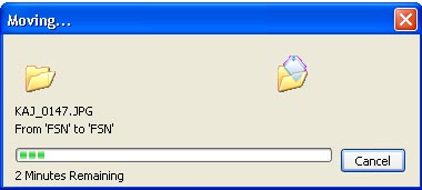 taking too much time to move a small size image fi - moving a small file, but taking a lot of time