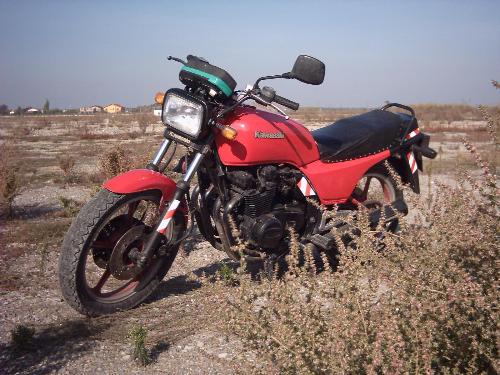 Kawasaki GPZ 400 model on field 4 - This is a side view as well, but on the other side of the motorbike my dad's selling really soon.