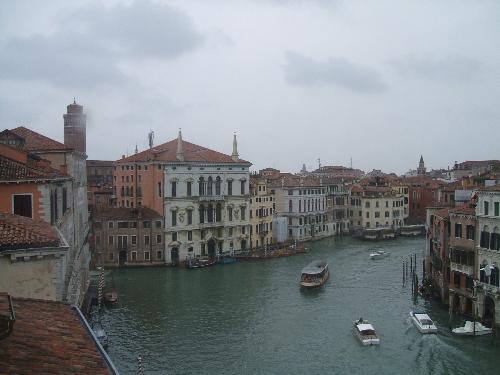 View of the Venice Canals - Venice on a rainy day.