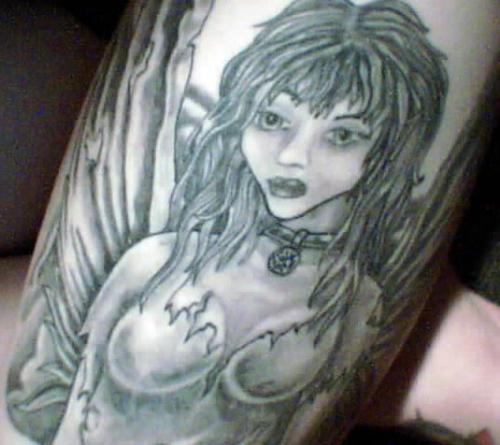 Tattoo - Gothic faerie tattoo done at the Calgary Tattoo Convention by Amber Thorpe.