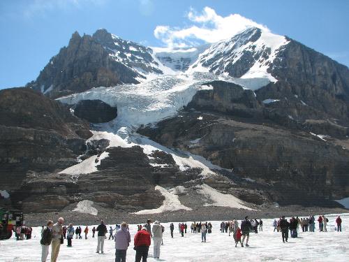 Glacier - Going up on the glacier in Alberta, Canada.