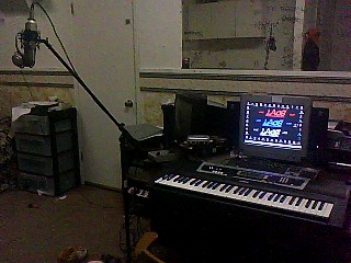 my studio - Its what I do when life either sucks or at its best. I take out a pen and a paper and write the best lyrics I can (not that great prolli) and record songs that comes from the heart. My studio is my comfort zone and without it I be someone full of stress and anger. I don't know how to play piano well but its a good thing to use to play by ear/