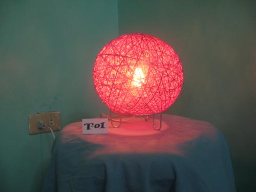 Pls. lit up my mind! - A piece of table lamp, made of abacca fiber.