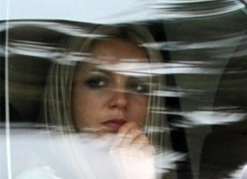 Britney Spears - A snapshot of Britney Spears while inside a car.