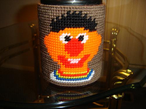 Ernie Bank - Craft made with plastic canvas. Ernie bank for one of our grandkids. Ernie Bank - Craft made with plastic canvas. Ernie bank for one of our grandkids.