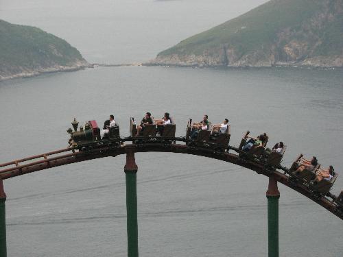 roller coaster train at ocean park - would have loved to ride on it when i was ocean park but my friend have motion sickness