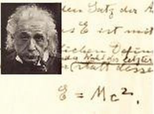 E=mc² by Albert Einstein - A photo of the famous formula, e=mc² by Albert Einstein.