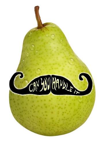 Manly HairPear - These pears are being overrun by the women! Time for a manly hairpear to even the spread.