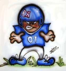 football - cartoon playing football
