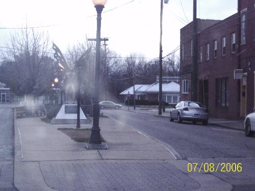 Mothman - This is taken near the center of town where this humungous statue of the legendary mothman stands..tourist come here to see this and buy memorabilia.. I am not a native of WV. .but it amazes how many people come to Pt. Pleasant for this reason. Mothman - This is taken near the center of town where this humungous statue of the legendary mothman stands..tourist come here to see this and buy memorabilia.. I am not a native of WV. .but it amazes how many people come to Pt. Pleasant for this reason.