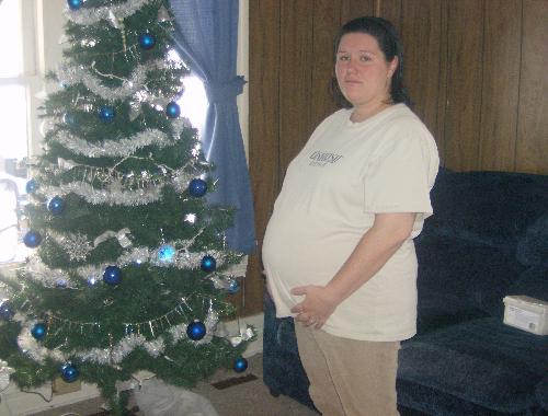 Me, a year ago - Big, fat, preggy me.