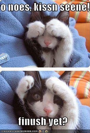 Kissing scene - I feel ya, kitty!