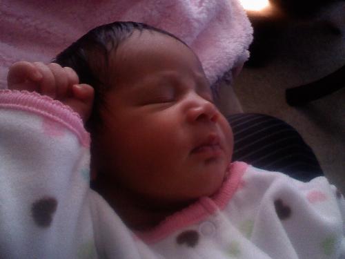 my daughter - this si s apicture of my daughter sleeping.
